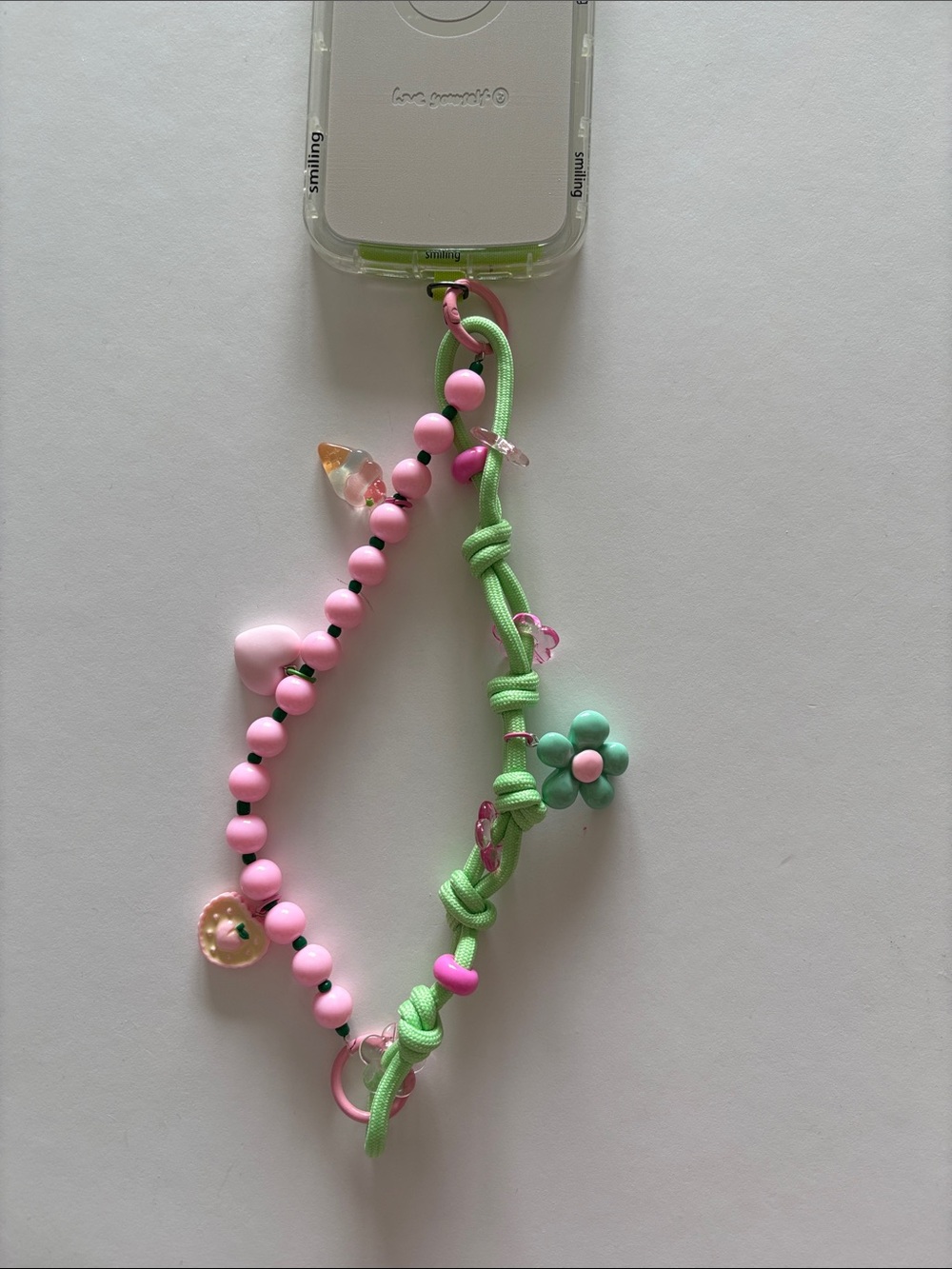 🌸🍵Strawberry Matcha Colour Handmade unique phone/ key chain